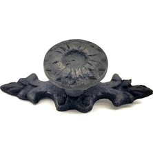 TeknoKapsül Antika Tarz Dekoratif Pirinç Çiçek Düğme - 20X53 Mm, Oksit