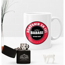 UltraMint Kişiye Özel Dünyanın En Iyi Babası Benzinli Çakmak ve Kupa Seti