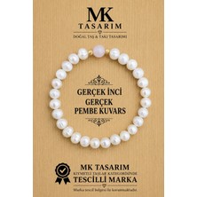 MK Tasarım Gerçek Inci Bileklik MK.7000.831- Rahatlık-Dinginlik-Enerji- Stres Bilekliği