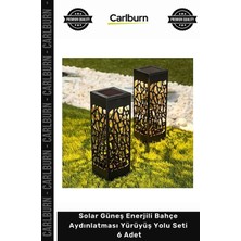 Carlburn #solar Otomatik Sensörlü Dekoratif Solar Güneş Enerjili Bahçe Aydınlatması Yürüyüş Yolu Seti 6 Adet