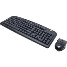 Dexim KMSW-300 Kablosuz Klavye&Mouse Set USB Bağlantı Ev Ofis Kullanımı İçin Siyah
