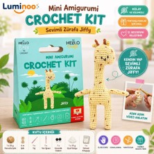 Luminoo Mini Amigurumi Crochet Kit Sevimli Zürafa Jiffy Kendin Yap Seti