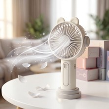 Laptify 3 Kademeli Taşınabilir Şarjlı El Fanı, Masa Üstü Mini Fan, Sessiz Mini El Vantilatörü, Ergonomik Mini Vantilatör