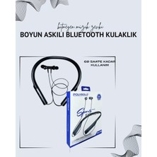 TeknoKapsül Polygold PG-100 Boyun Askılı Kablosuz Kulaklık – 200 Saat Bekleme Süresi, Stereo Ses, Mikrofonlu