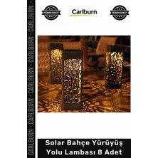 Carlburn #solar Güneş Enerjili Otomatik Sensörlü Dekoratif Bahçe Solar Bahçe Yürüyüş Yolu Lambası 8 Adet