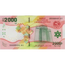 Banknoting Orta Afrika 2000 Cfa Frank 2022 Çil.