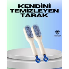 Meks Kendini Temizleyen Ergonomik Saç Tarağı – Abs Gövde Silikon Diş - HEP-8154-5358