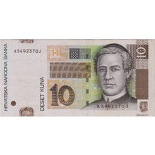 Banknoting Hırvatistan 10 Kuna 2001 Çok Çok Temiz.