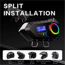 TeknoKapsül Y30 Kask Kulaklık Bluetoototosiklet Kulaklık Rgb Ralu Intercom