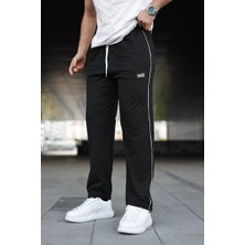 Comstar Erkek Yazı Baskılı Beli Lastikli Jogger Siyah Eşofman Altı