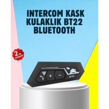TeknoKapsül BT22 Motosiklet Kask Içi Bluetooth Kulaklık Interkom Destekli