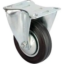 TeknoKapsül Servis Tekeri - Tablalı Siyah Sabit - Çap 100 mm
