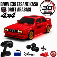 Giffy Uzaktan Kumandalı Bmw E30 Drift Arabası Retro Efsane Kasa 30 Km/h Sürat Yapabilen 4x4 Şarjlı Hız Ayarlı LED Işıklı 7 Farklı Renk 2 Farklı Mod  3 Renk