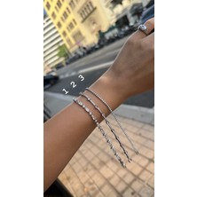 Shop Krutzo Xuping Gümüş Renk Taş Detaylı Bileklik