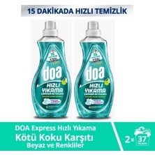 Doa Express Hızlı Yıkama Kötü Koku Karşıtı Beyaz Renkliler Sıvı Çamaşır Deterjanı 1480 ml x 2 Adet