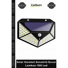 Carlburn #solar Dış Mekan Su Geçirmez Bahçe Aydınlatma Güneş Solar Hareket Sensörlü Duvar Lambası 100 LED