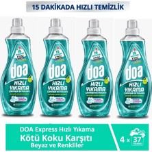 Doa Express Hızlı Yıkama Kötü Koku Karşıtı Beyaz Renkliler Çamaşır Deterjanı 1480 ml x 4 Adet