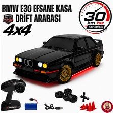 Giffy Uzaktan Kumandalı Bmw E30 Drift Arabası Retro Efsane Kasa 30 Km/h Sürat Yapabilen 4x4 Şarjlı Hız Ayarlı LED Işıklı 7 Farklı Renk 2 Farklı Mod  3 Renk
