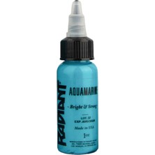 Valor Aquamarine Radiant Dövme Boyası 30ML – Turkuaz Mavi Profesyonel Tattoo Ink
