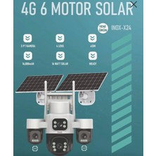 İnox Dijital Krntekno Inox X24 8mp 4K Ultra Geniş Açılı Panoramik Solar 4g Güvenlik Kamerası - 180° Görüş - E-Sim Destekli