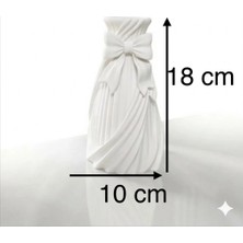 3Dikili Design 3D Tasarım Fiyonklu Dekoratif Vazo – Modern Minimal Ev Dekoru 18X10