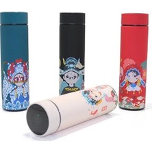 TeknoKapsül Dijital Göstergeli Paslanmaz Çelik Termos - 23X6 cm 500 ml Akıllı Isı Ölçerli
