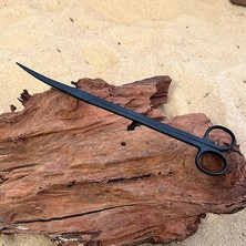 Karbon Kaplama 25 cm Eğimli Bitki Makası Akvaryum Bitkileri İçin Hassas Budama ve Bakım