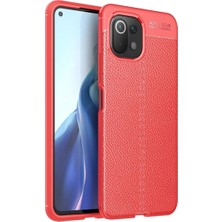 TeknoKapsül Mi 11 Lite Kılıf Auto Fus Kapak - Kırmızı