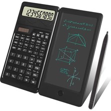 Evitrin Home® Silinebilir LCD Yazı Tabletli,kalemli Katlanabilir Bilimsel Hesap Makinesi
