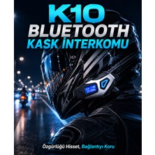 TeknolojiSA K10 Bluetooth Motosiklet Kask Interkomu Fm Radyo Destekli Kablosuz Kulaklık