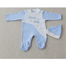 Biçomi Lucky Baby Pamuklu Antialerjik Kendinden Şapkalı Pratik Erkek Bebek Tulumu