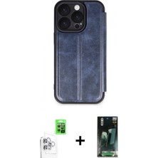 Marsilyan™- iPhone 16 Pro Max Kılıf Zirve Yansıma Serisi - Siyah 360 Mat Full Body Arka Koruyucu + Raze Metal Kamera Lens - Bz