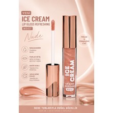 SETBEAUTY Nude Simli Renkli Dudak Parlatıcı Ruj – Ice Cream Lip Gloss 04
