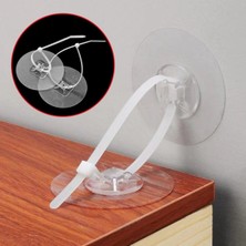 Evitrin Home® Yapışkanlı Eşya Sabitleyici Aparat Deprem Güvenliği Çocuk Koruma Sabitleme Aparatı 1 Çift