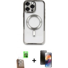 Marsilyan™- iPhone 16 Pro Kılıf Nova Işık Özel Seri - Siyah 3D Antistatik Mat Seramik Nano Ekran Koruyucu + Raze Metal Kamera Lens - Cltm