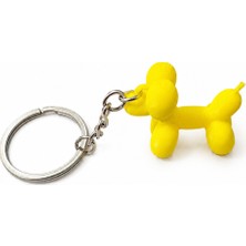 Major Hobi Sarı Balon Köpek Anahtarlık  3D Baskı Dekoratif Mini Köpek Figürlü Anahtarlık - 10 Adet