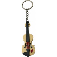 Major Hobi Keman Anahtarlık  3D Baskı Müzik Temalı Dekoratif Keman Anahtarlığı - 10 Adet