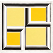 Nergis Collection Sarı Geometrik Desenli 50X50 Saten Fular Kadın Boyun Fuları