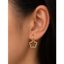 Xuping 14K Yonca Model Sallantılı Küpe
