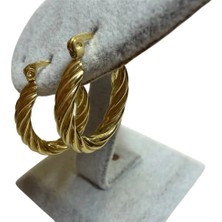 Oval Burgu Model Çelik Küpe