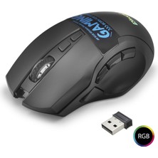 Hace Bazaar Dual Mode Kablosuz Mouse 2400 Dpi 9 Tuş 500Hz Rgb - Siyah W10