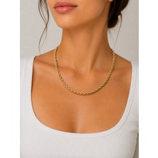 Xuping Damgalı Kalın Burgu Model 50 cm Kolye
