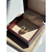 Luckyb Store Gold Renk Yıldız Detaylı Ayarlanabilir Ölçülü Yüzük