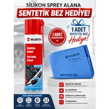 Würth Silikon Sprey 500 ml + 38X60 cm Sentetik Temizlik Bezi Hediyeli