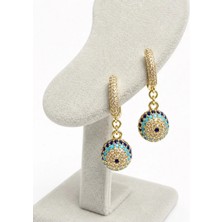 Xuping 14K Taşlı Top Nazar Küpe