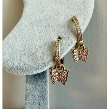 Xuping 14K Taşlı Kelebek Model Küpe