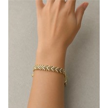 Xuping 14K Taşlı Balık Sırtı Model Bileklik