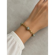 Xuping 14K 3 Top Nazar Bileklik