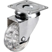 TeknoKapsül 301 - 50X20 mm Şeffaf Makaralı Tablalı Teker