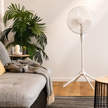 Homenter Ayaklı Vantilatör 50W | 3 Kademeli Hız Ayarı | Salınımlı | Yüksekliği Ayarlanabilir